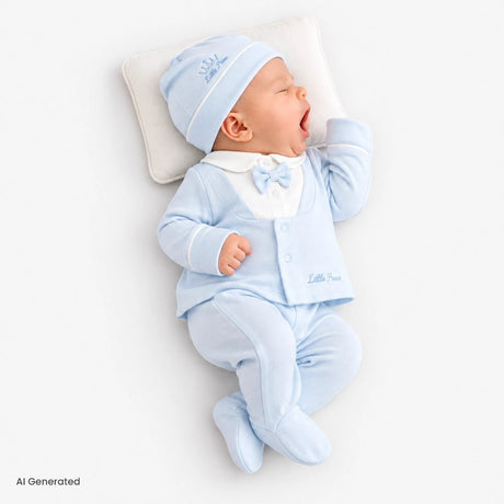 Bebetto 5 Piece Baby Hospital Bag Set on a Hanger (Newborn) Blue - ebebek