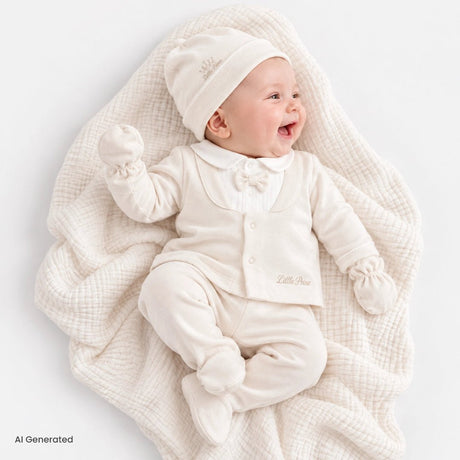Bebetto 5 Piece Baby Hospital Bag Set on a Hanger (Newborn) Beige - ebebek
