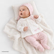 Bebetto 5 Piece "Cutie" Embroidered Baby Hospital Bag Set on a Hanger (Newborn) Pink - ebebek