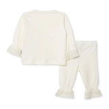 Bebetto Long Sleeve Baby Cardigan & Leggings Set (Newborn to 6-9 Months) Ecru - ebebek