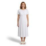 Baby Mom Women's Short Sleeve V-Neck Nightdress (S to 2XL) Ecru - ebebek