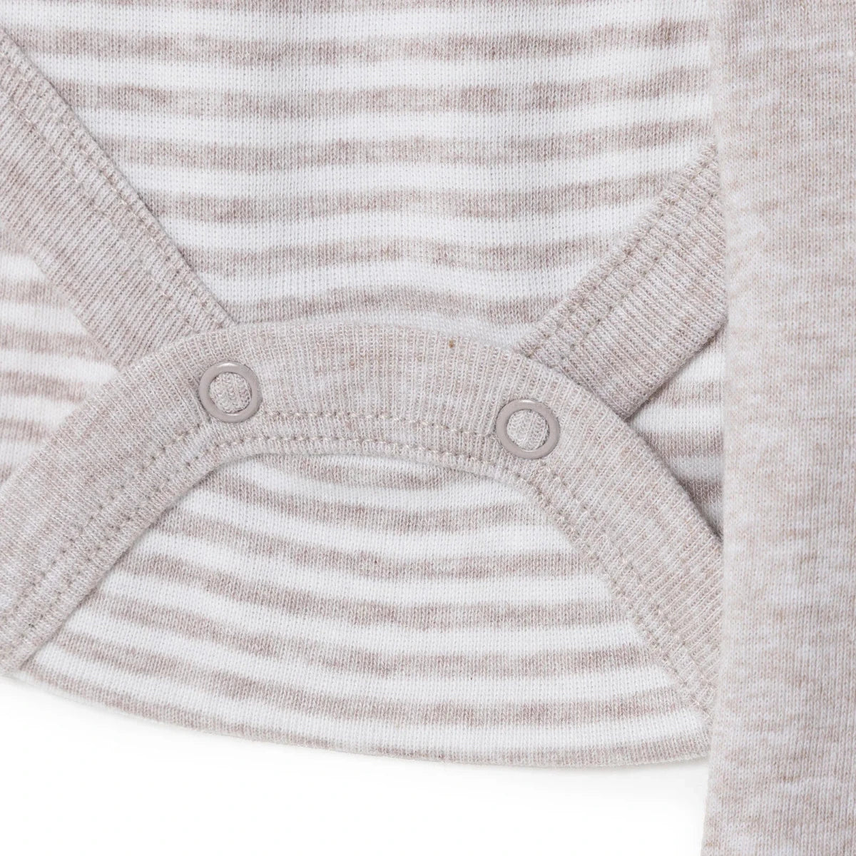 HelloBaby 2 Pack Striped Short Sleeve Baby Bodysuits (1-3 Months to 2-3 Years) Light Brown - ebebek