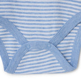 HelloBaby 2 Pack Bear Print Short Sleeve Baby Bodysuits (1-3 Months to 2-3 Years) Light Blue - ebebek
