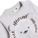 HelloBaby Hedgehog Print Baby Sweatshirt (1-3 Months to 12 Months) Mink - ebebek