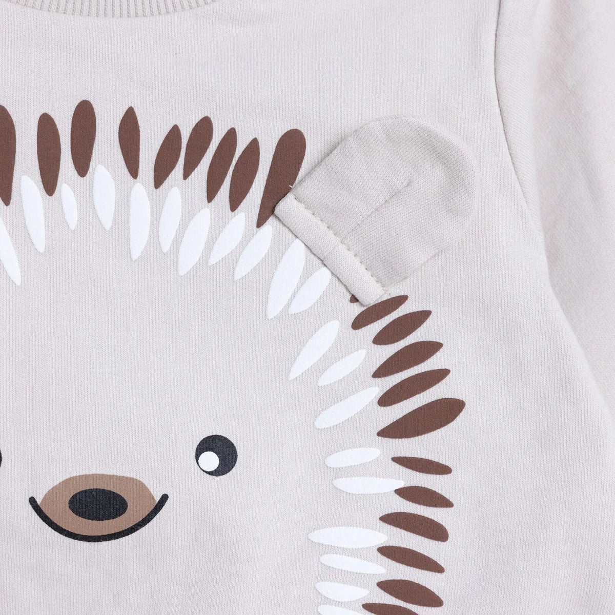 HelloBaby Hedgehog Print Baby Sweatshirt (1-3 Months to 12 Months) Mink - ebebek
