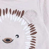 HelloBaby Hedgehog Print Baby Sweatshirt (1-3 Months to 12 Months) Mink - ebebek