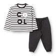 HelloBaby Loopback Baby Sweatshirt & Joggers Set (3-6 Months to 3-4 Years) Black Printed - ebebek