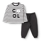HelloBaby Loopback Baby Sweatshirt & Joggers Set (3-6 Months to 3-4 Years) Black Printed - ebebek