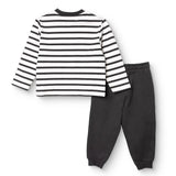 HelloBaby Loopback Baby Sweatshirt & Joggers Set (3-6 Months to 3-4 Years) Black Printed - ebebek