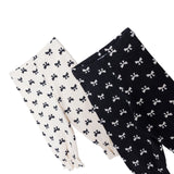 HelloBaby 2 Pack Bow Print Interlock Footless Baby Bottoms (3-6 Months to 2-3 Years)