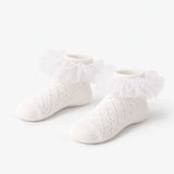 HelloBaby Lace Baby Socks (Newborn to 4-5 Years) - White White - ebebek