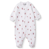 HelloBaby Girls Footed Romper Flower - Ecru Ecru - ebebek