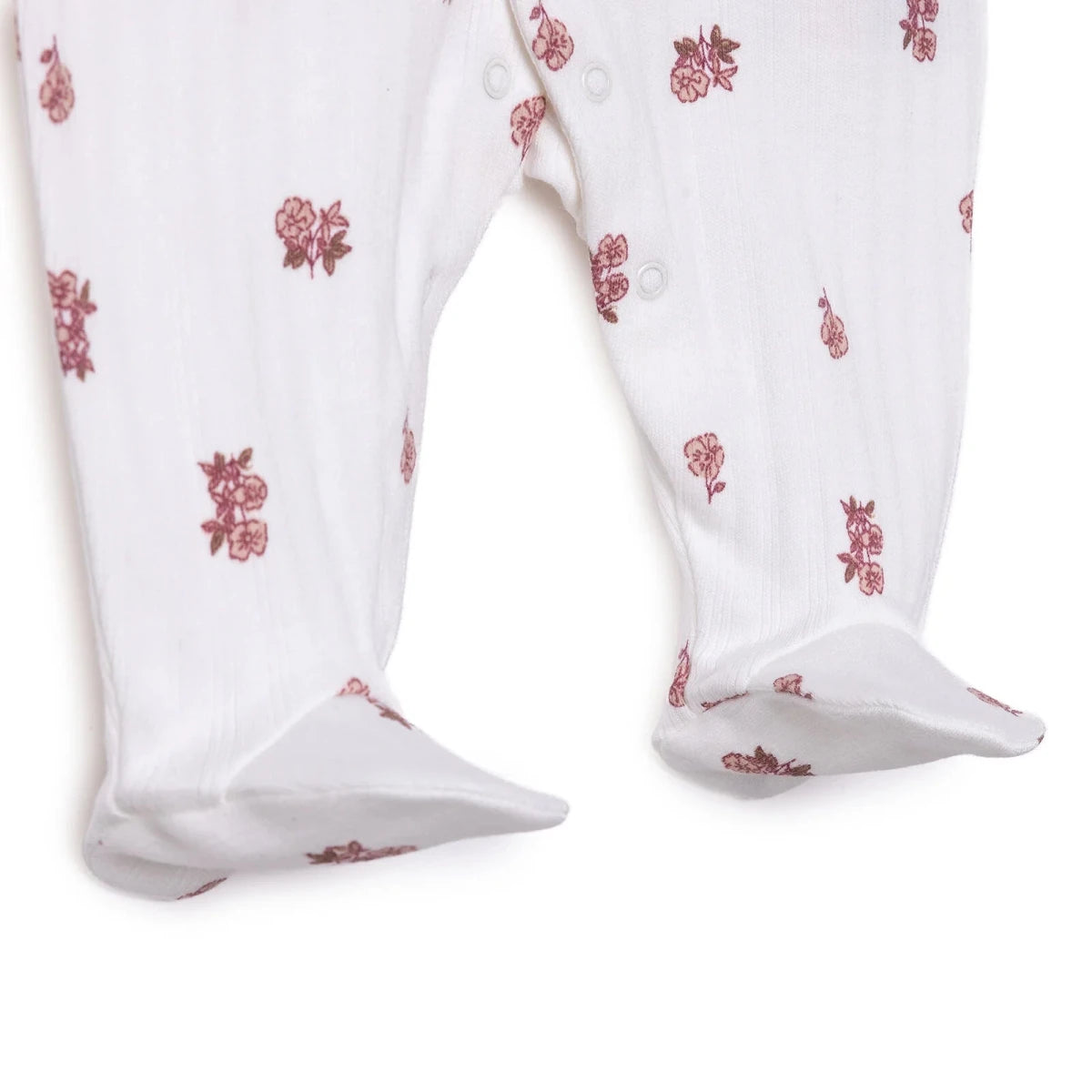 HelloBaby Girls Footed Romper Flower - Ecru Ecru - ebebek