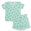 HelloBaby Girls T-shirt & Shorts Set Floral Print - Green Printed Green Printed - ebebek