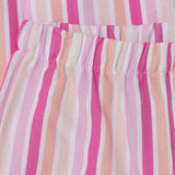 HelloBaby Girls Blouse - Shorts Striped Styled Collar - Pink Printed Pink Printed - ebebek
