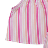 HelloBaby Girls Blouse - Shorts Striped Styled Collar - Pink Printed Pink Printed - ebebek
