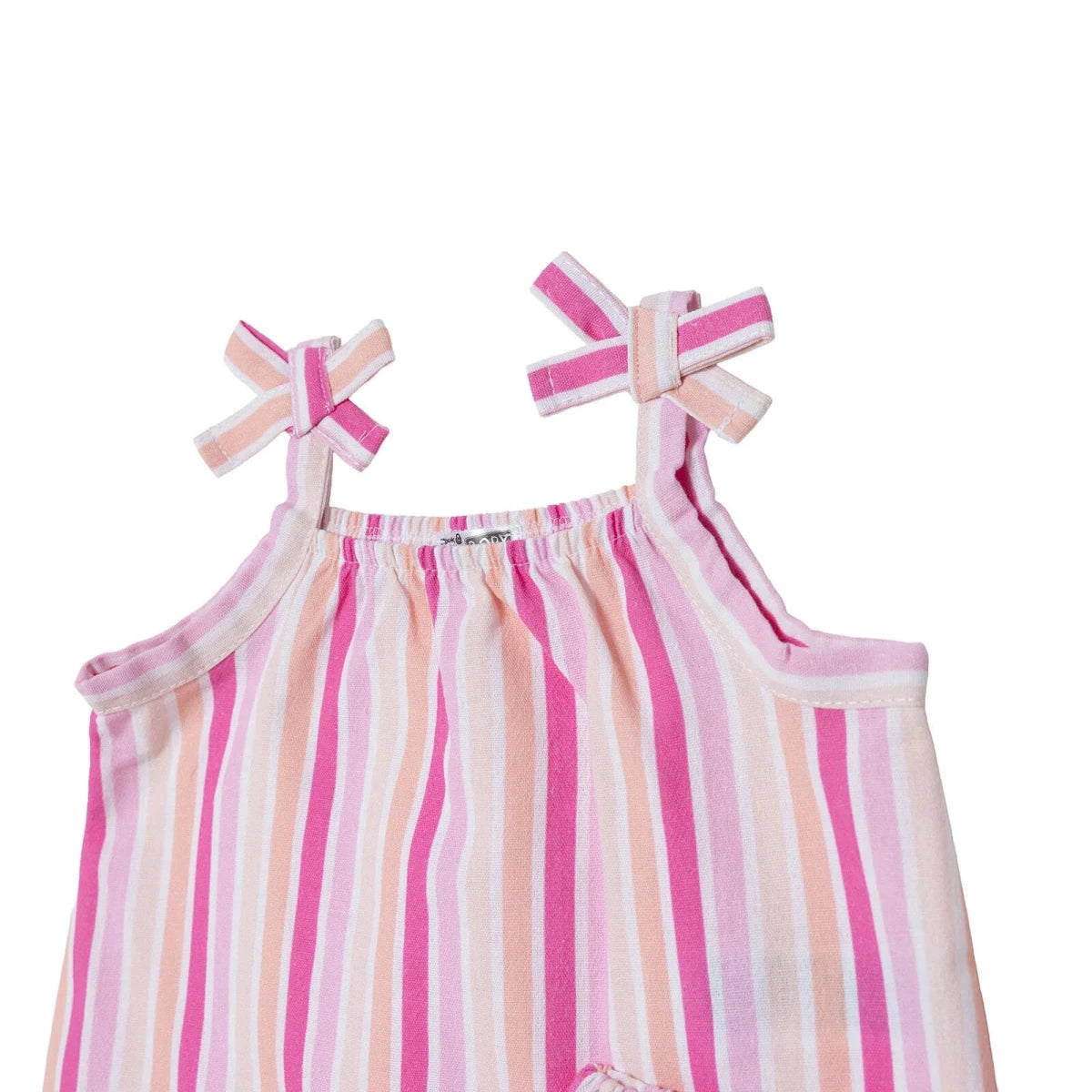 HelloBaby Girls Blouse - Shorts Striped Styled Collar - Pink Printed Pink Printed - ebebek