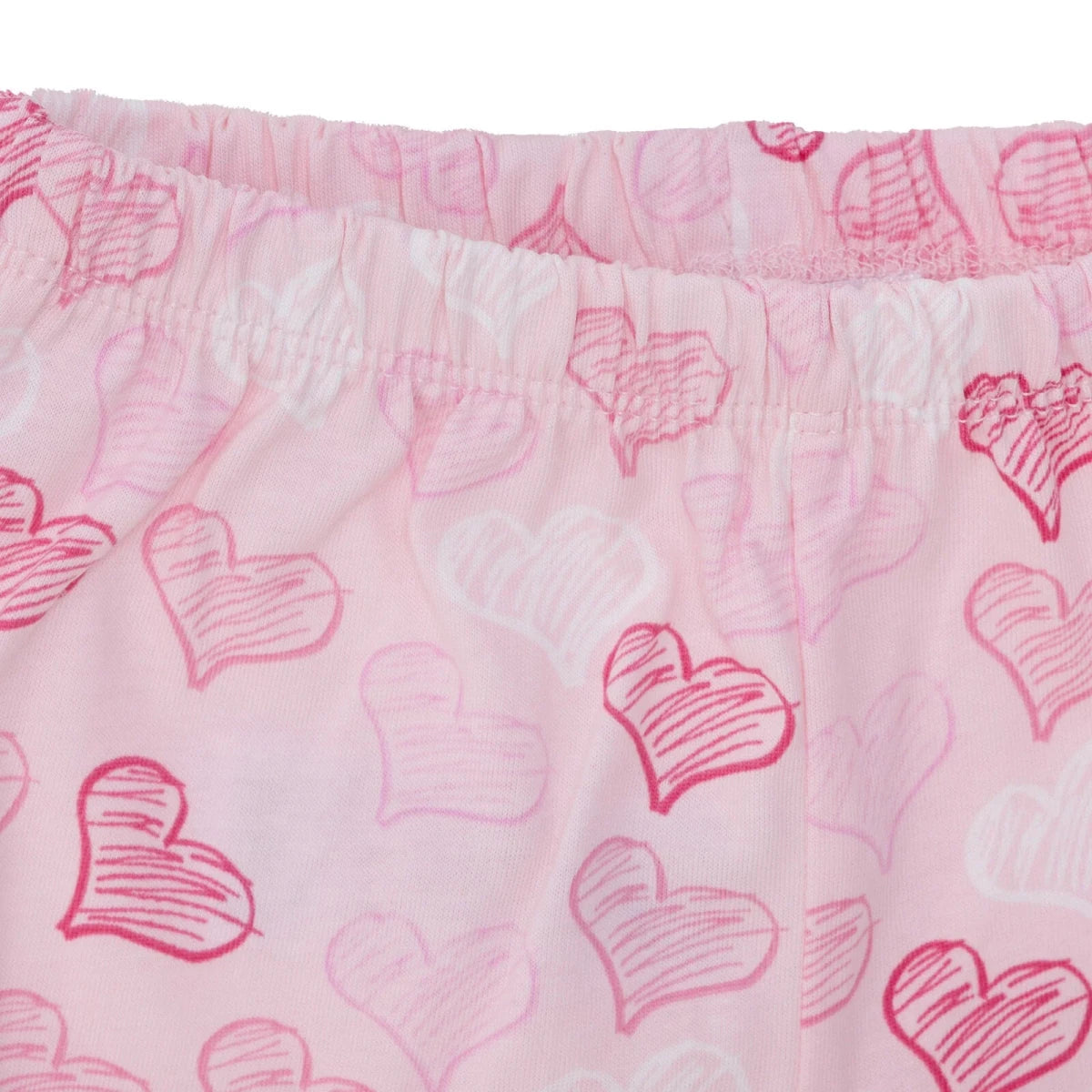HelloBaby Girls T-shirt & Shorts Set Heart Print - Ecru Ecru - ebebek