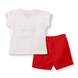 HelloBaby Girls T-shirt & Shorts Set Cherry Print - Red Red - ebebek