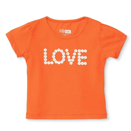 HelloBaby Girls T-shirt Text Print - Coral Coral - ebebek