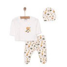 HelloBaby Newborn Baby Boy Body - Footed Bottom - Hat - Ecru - ebebek - Black Friday