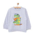 HelloBaby Basic Low Raised Sweatshirt - Grey Melange - ebebek - Black Friday
