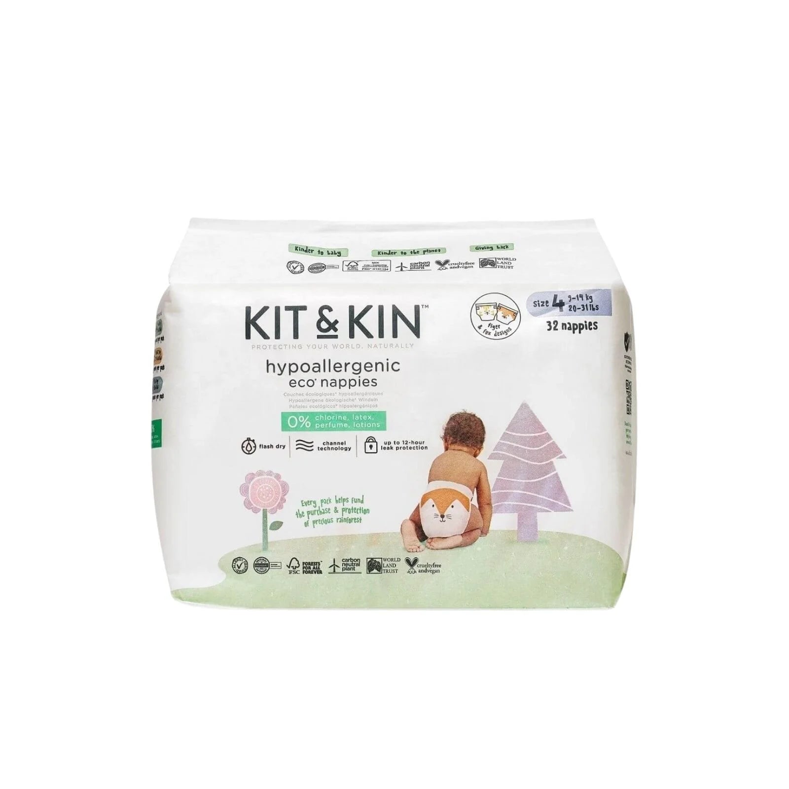 Kit & Kin Nappies Size 4 - 32 nappies - ebebek - Black Friday