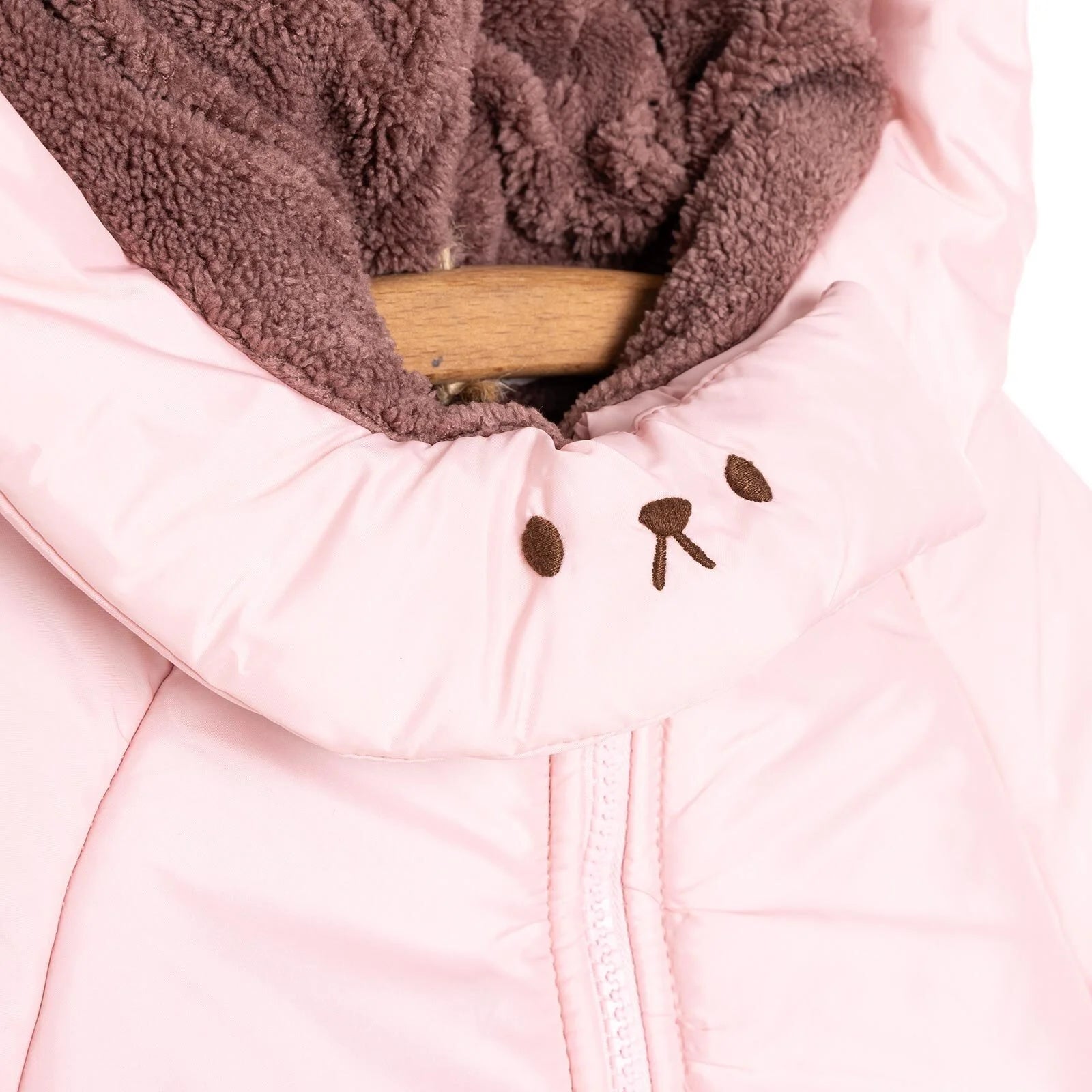 Midimod Basic Girl Rabbit Ears Snowsuit - Light Pink - ebebek - Black Friday