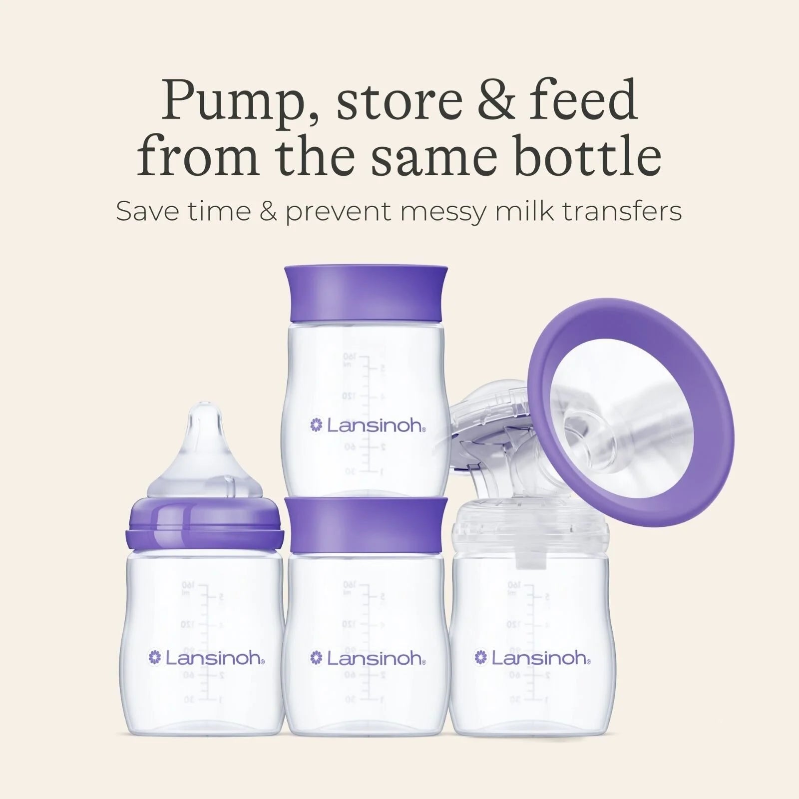 Lansinoh Breastmilk Storage Bottles 4 pcs - Lansinoh - ebebek