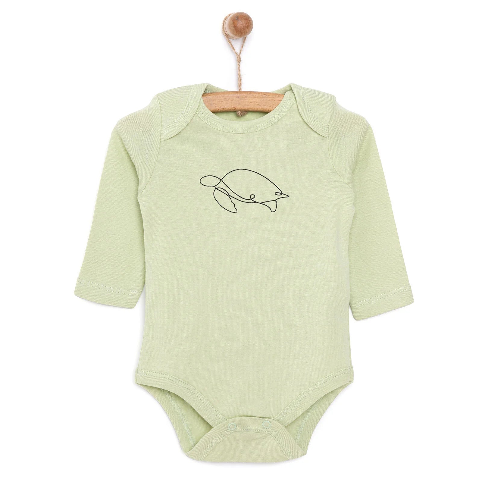 HelloBaby Baby Boy Long Sleeve Bodysuit - Green - ebebek - Black Friday