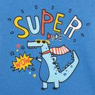 HelloBaby Basic Boy Super Dinosaur Printed Tshirt - Blue - ebebek - Black Friday