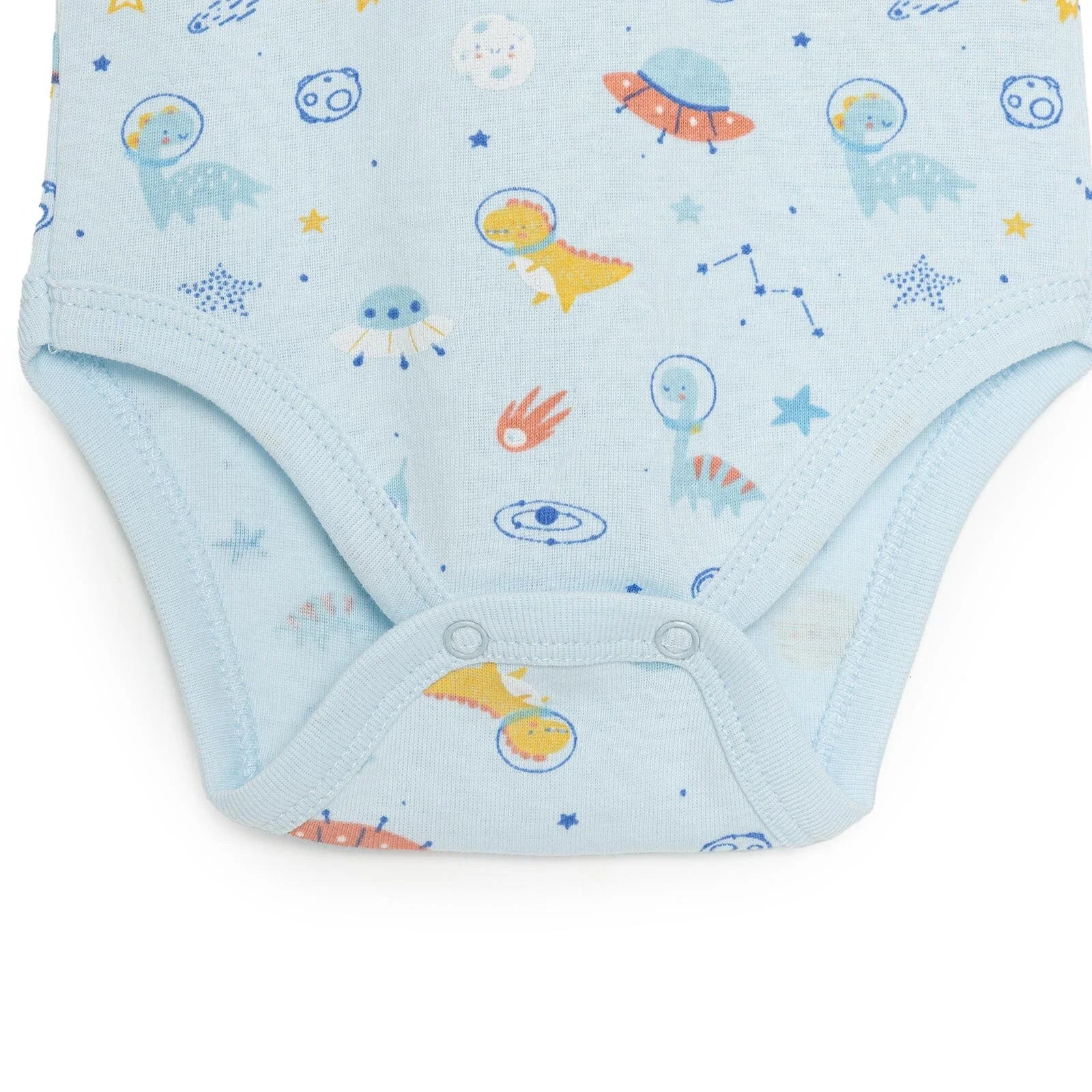 HelloBaby Galaxy Patterned Short Sleeve Bodysuit - Blue - ebebek - Black Friday