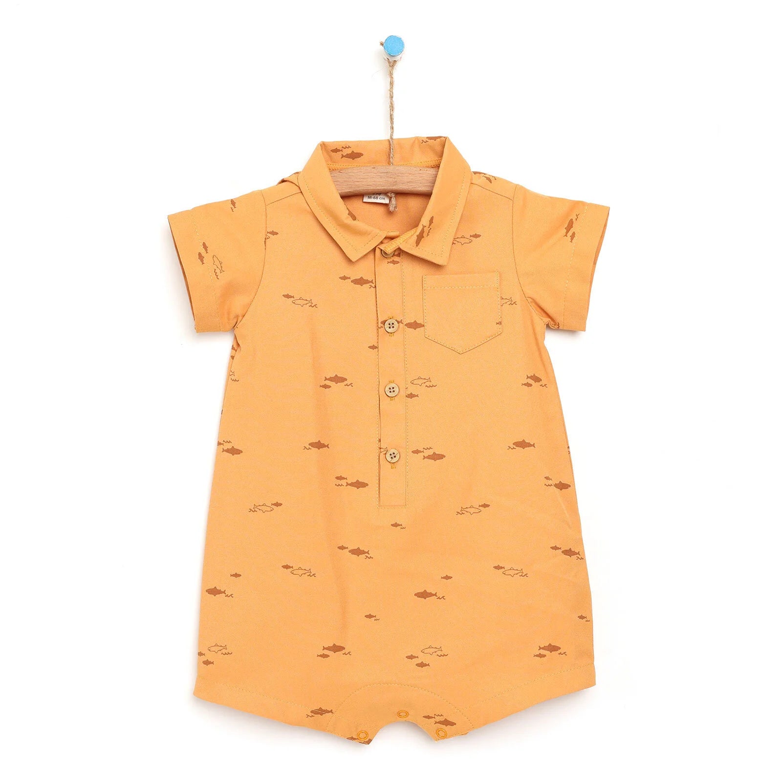 Bebbek Baby Shark Short Sleeve Jumpsuit - Orange - ebebek - Black Friday