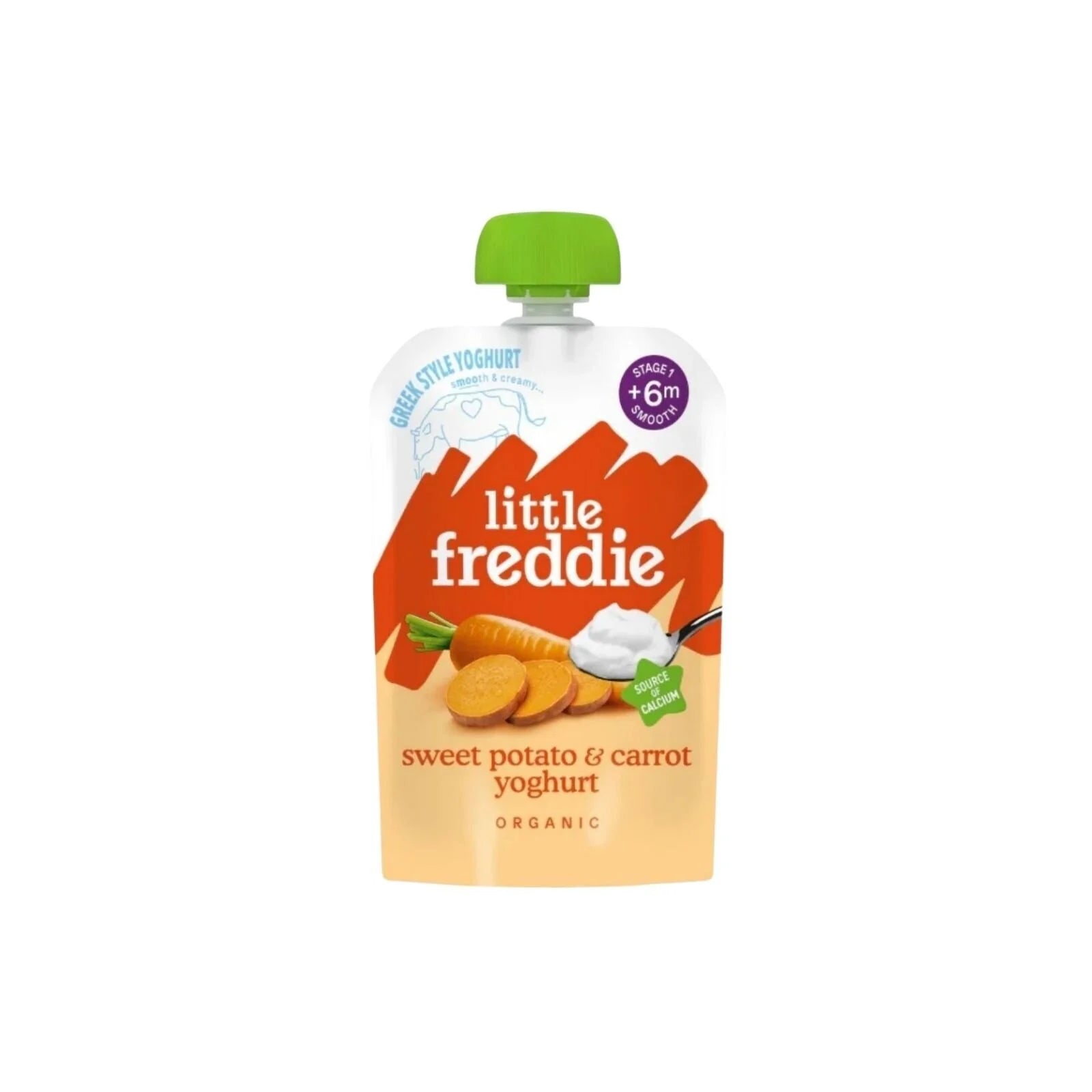 Little Freddie Organic Sweet Potato & Carrot Yoghurt Baby Food Pouch 6+ months 100g - ebebek - Black Friday