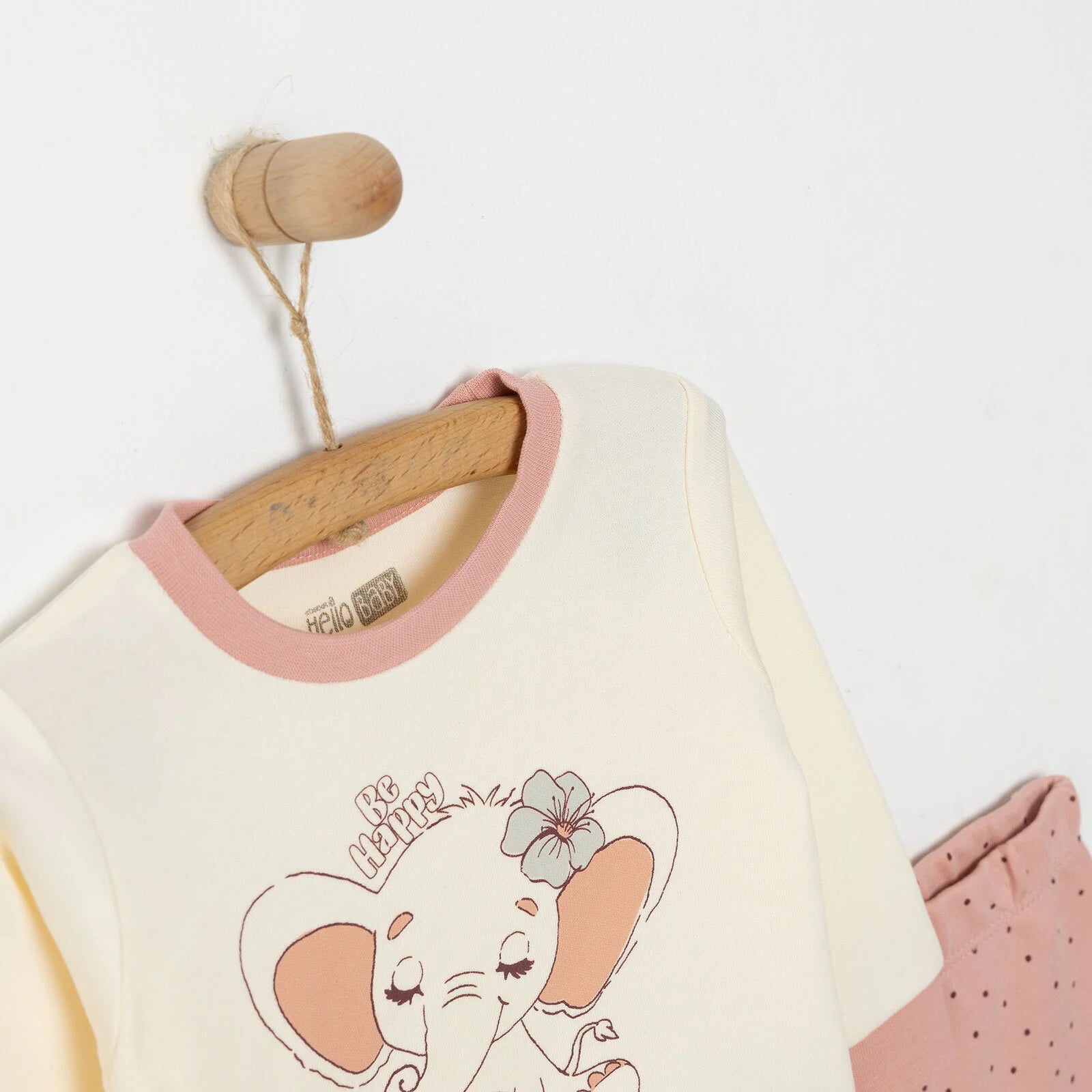 HelloBaby Baby Girl Long Sleeve Pyjamas Set - Ecru - ebebek - Black Friday