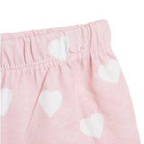 HelloBaby Girls Short Sleeve Pyjamas Set Heart Crew Neck Short Leg Short Sleeve - Pink Pink - ebebek