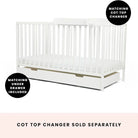 Ickle Bubba Hartley Classic Cot & Under Drawer - White - ebebek - Black Friday