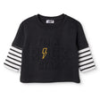 HelloBaby Boys Long Sleeve T-shirt Slogan Print Cool Boy Crew Neck Long Sleeve - Black Black - ebebek