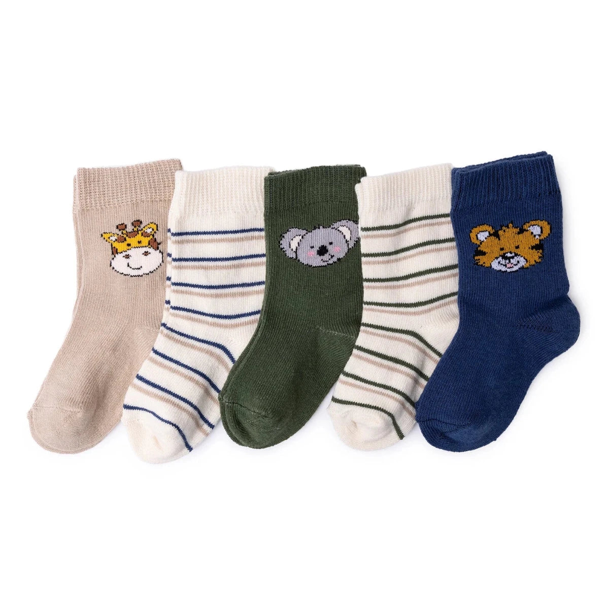 Baby Boy 5 - Pack Ankle Socks Animal Print - Brown Brown - ebebek