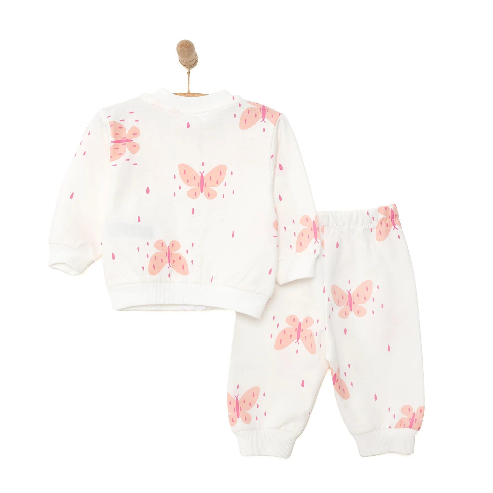 HelloBaby Basic Baby Girl Zippered Joggers - Ecru - ebebek - Black Friday