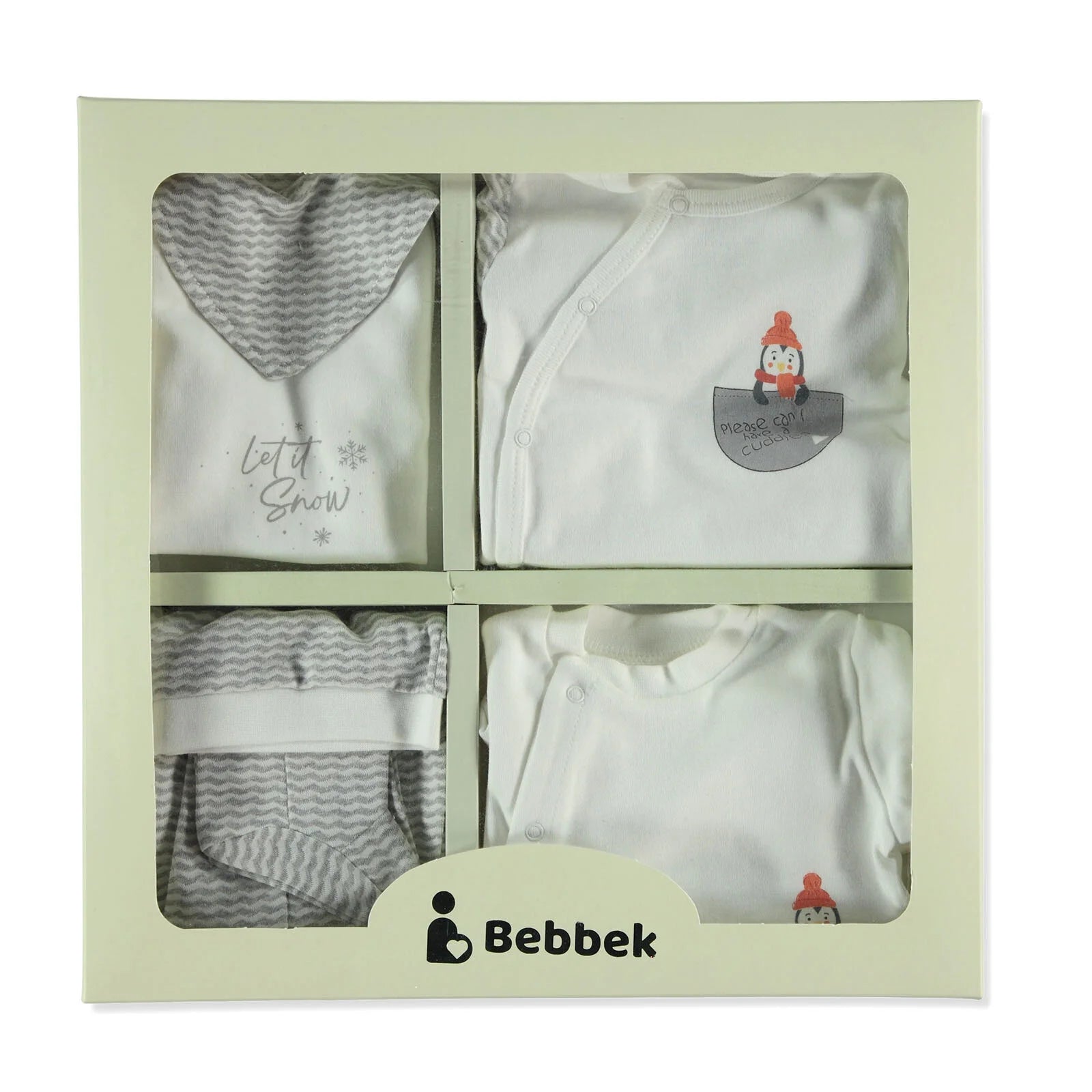 Bebbek Baby Boy 10 Pcs Newborn Starter Set - Snow Melange - ebebek - Black Friday