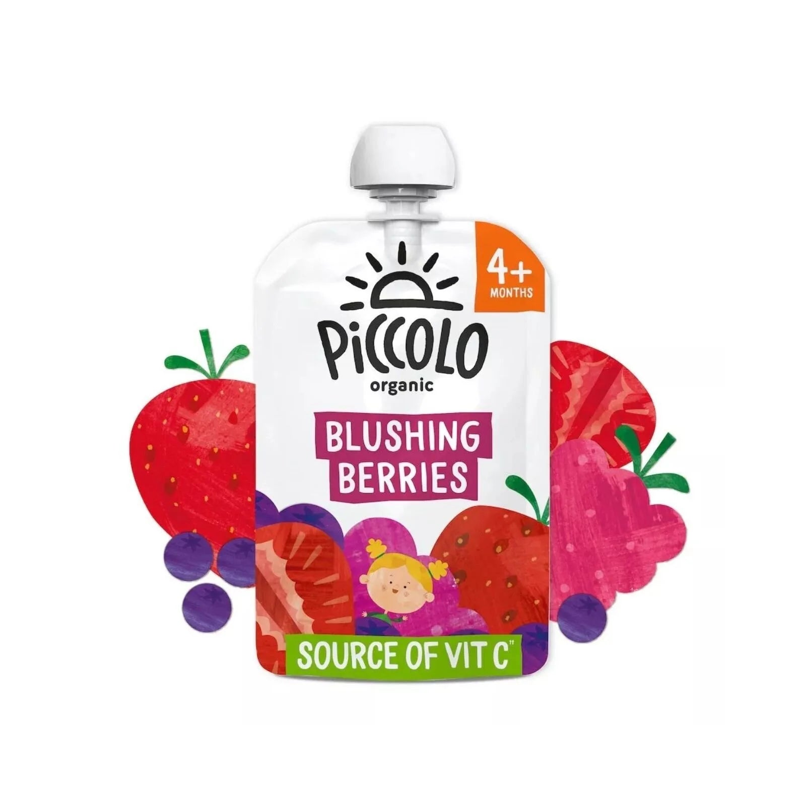 Piccolo Organic Blushing Berries Pear & Banana 4+ months 100g - ebebek - Black Friday