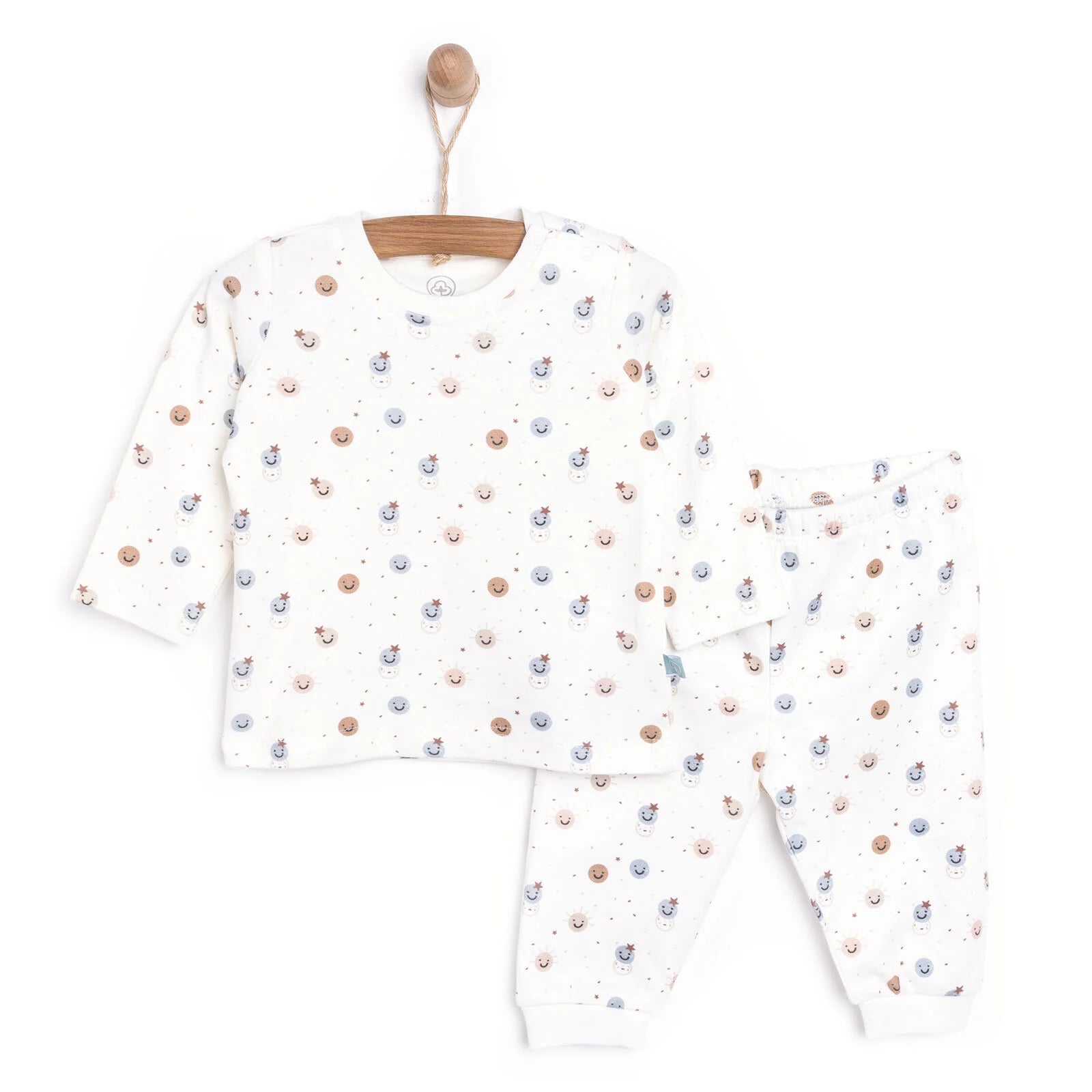 Pambuliq Baby Girl Long Sleeve Pyjamas Set - Beige - ebebek - Black Friday