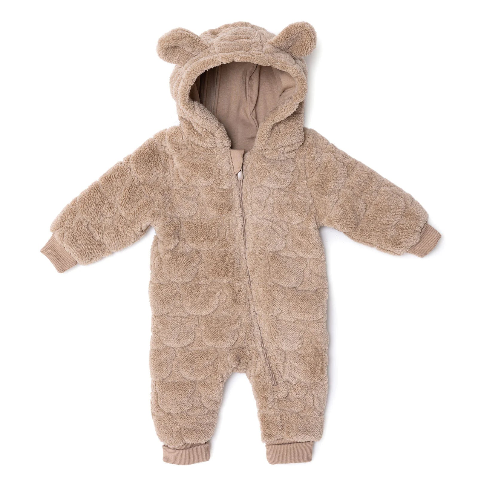 Midimod Newborn Welsoft Footless Jumpsuit - Beige - ebebek - Black Friday