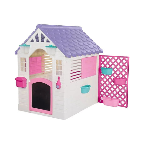 Dolu Deluxe Garden Playhouse with Fence – Pink - ebebek