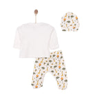 HelloBaby Newborn Baby Boy Body - Footed Bottom - Hat - Ecru - ebebek - Black Friday