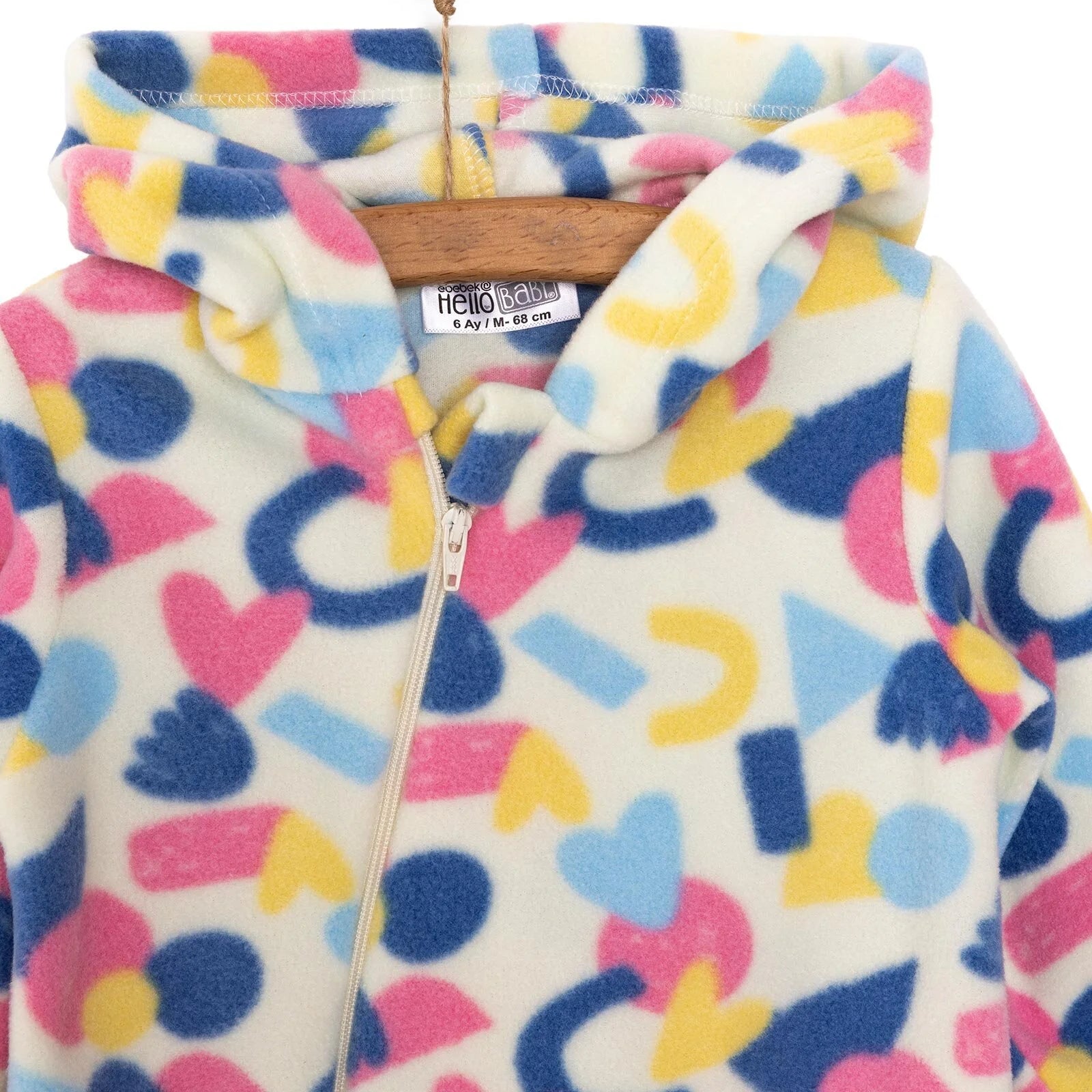 HelloBaby Basic Repeat Printed Fleece Jumpsuit - Printed - ebebek - Black Friday