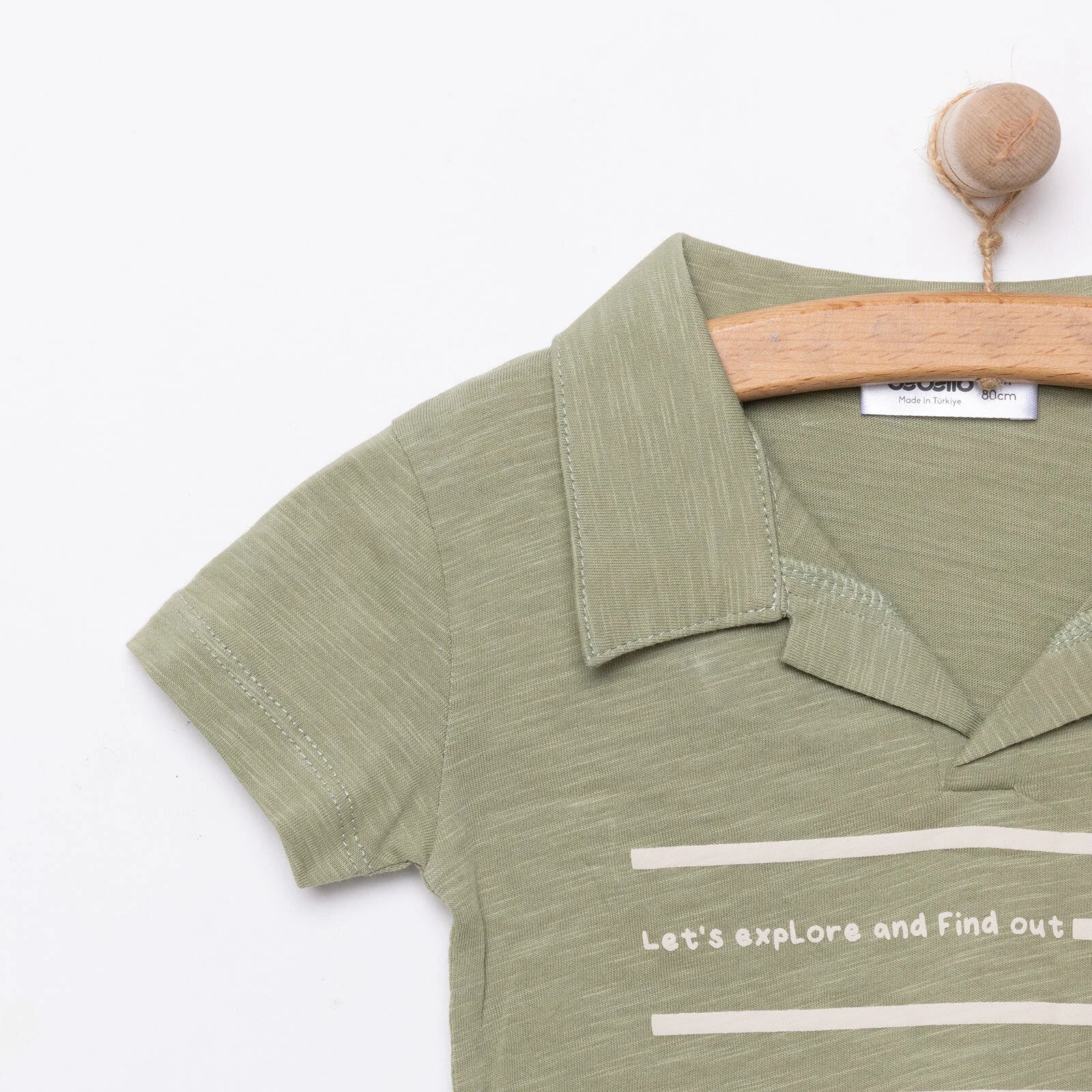 Bebetto Good Adventure Boy Tshirt - Short - Khaki - ebebek - Black Friday