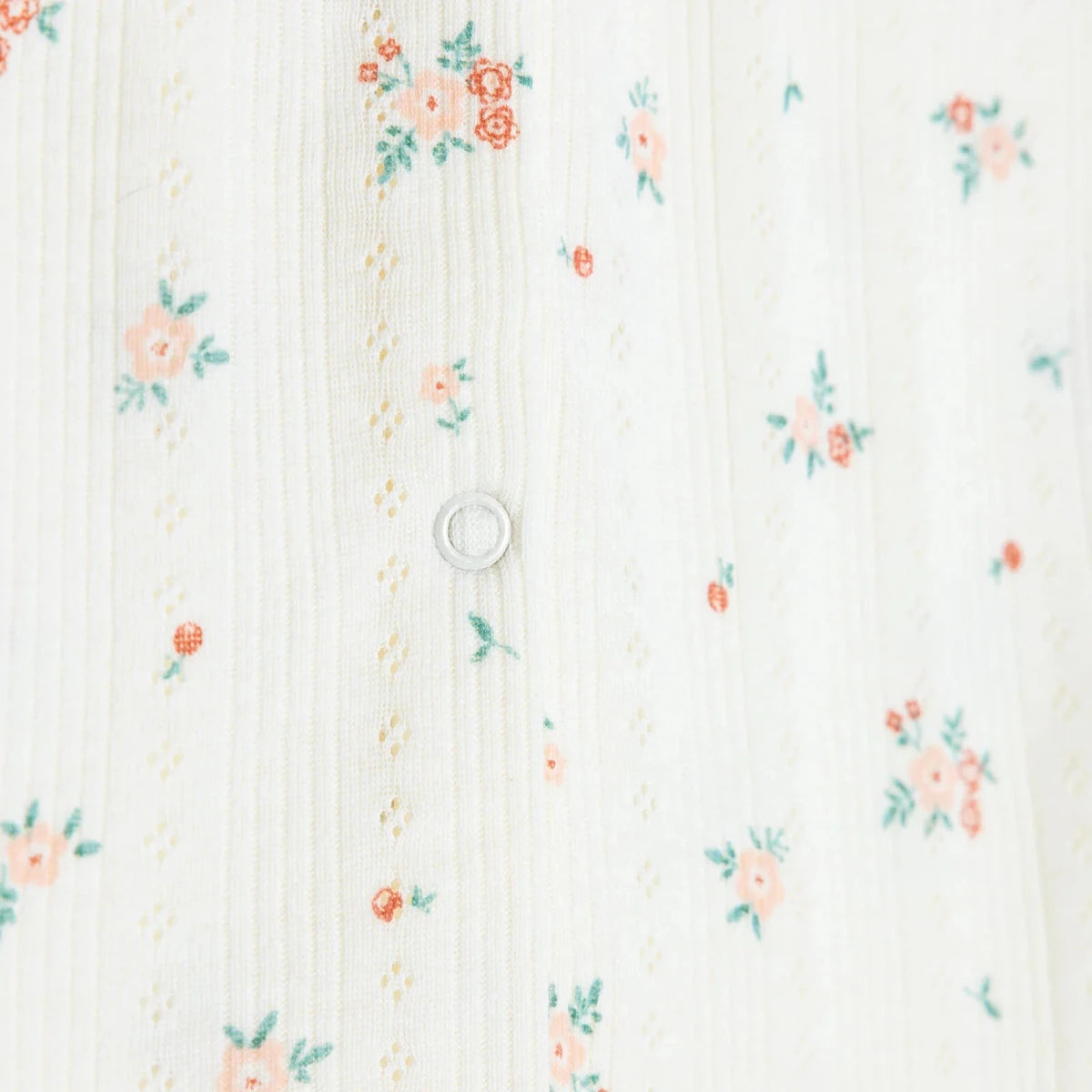 Bebetto Girls Footless Sleepsuit Floral Print Snap Fastening Bloom Frill Neck Full Length Short Slee - Pink Pink - ebebek