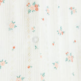 Bebetto Girls Footless Sleepsuit Floral Print Snap Fastening Bloom Frill Neck Full Length Short Slee - Pink Pink - ebebek